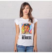 Carica l&#39;immagine nel visualizzatore di Gallery, T-SHIRT DONNA &#39;&#39;BOWIE HEROES&#39;&#39;
