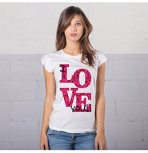 Carica l&#39;immagine nel visualizzatore di Gallery, T-SHIRT DONNA &#39;&#39;LOVE&#39;&#39;
