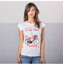 Carica l&#39;immagine nel visualizzatore di Gallery, T-SHIRT DONNA &#39;&#39;BICICLETTA&#39;&#39;
